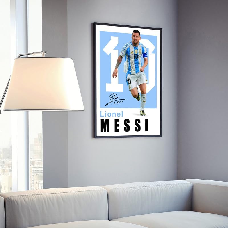 Messi Poster, Famous Soccer Player Posters, Leonel Messi Posters For Boys Bedroom, Soccer Wall Art, Gift for Fan Football, Leonel Messi Wall Art, Living Room Sport Room Gift for Fan Football - 12x18 Inches - Image 3