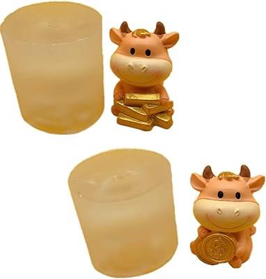 Animal Theme Cake Fondant Mold-Cow Silicone Mold For Cake Decoration, Chocolate, Candy, Polymer Clay, Craft, Candles, Resin Decorations, Plaster Decorations (Bull shape mold)