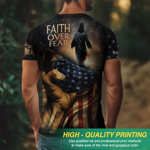 Custom Faith Over Fear Shirt, Jesus Shirts, Christian Tshirts, God Shirt, Bible Tshirts, Christian Shirts for Men3