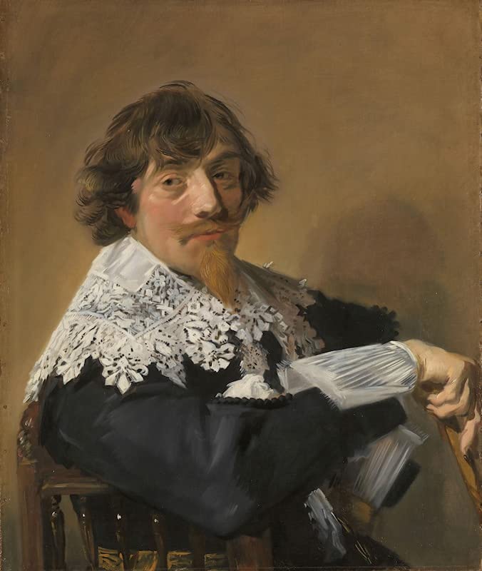 Poster Frans Hals Portrait de Nicolaes Hasselaer art sur toile sans cadre 50x70 cm