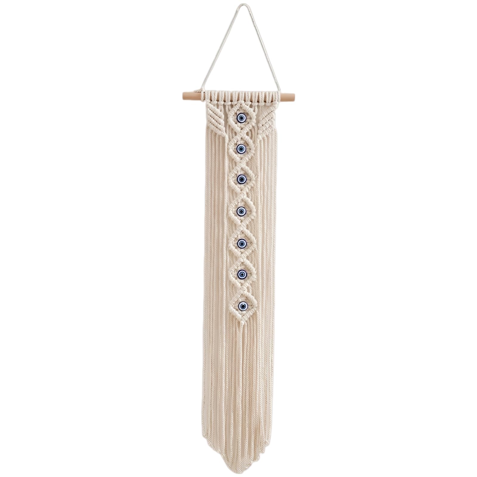Mauvais œil macramé bohème pour une décoration murale de salon cocooning