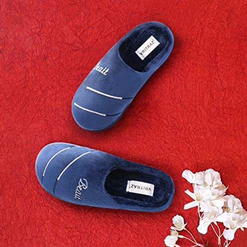 Image of VRITRAZ Women's Comfort Slip On Closed Toe Warm Winter with Cute Design print House Clog Indoor Slipper