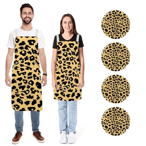 Tablier de cuisine léopard pour cuisiner en famille sans taches