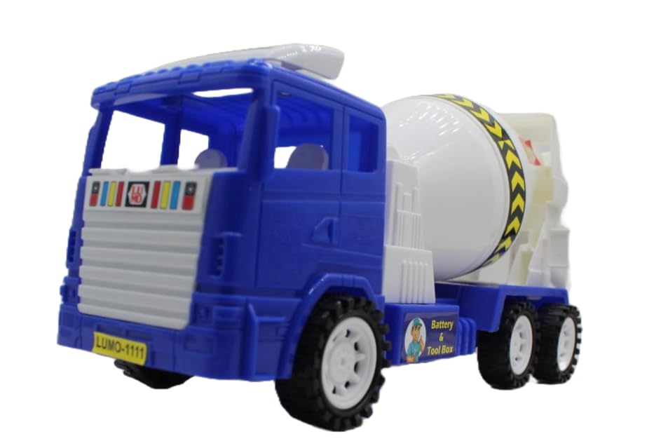 Neoinsta Friction Based Big Size Cement Mixer Truck Toy for Kids Blue and White Colour (B0CJ5DGN1S) Amazon Price History, Amazon Price Tracker