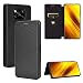 Produktbild TOPOFU Leather Folio Case for Xiaomi Poco X3 NFC, Premium PU/TPU Flip Wallet Cover with Card Holder, Magnetic, Kickstand, Carbon Fiber Full Protective Case (Black)