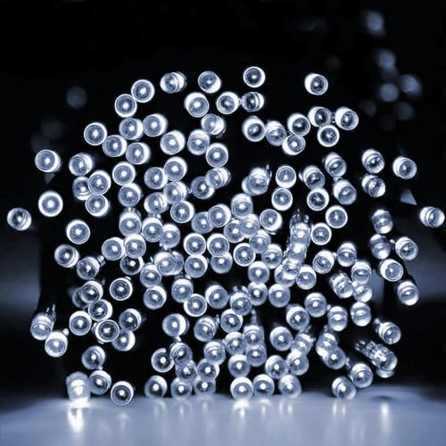 Image of Dazzle Bright 300 LED Christmas String Lights, 100 FT Connectable Waterproof String Lights Green Wire with 8 Modes, Christmas Decorations for Indoor Outdoor Xmas Party Yard Garden (White) (Pack of 2)