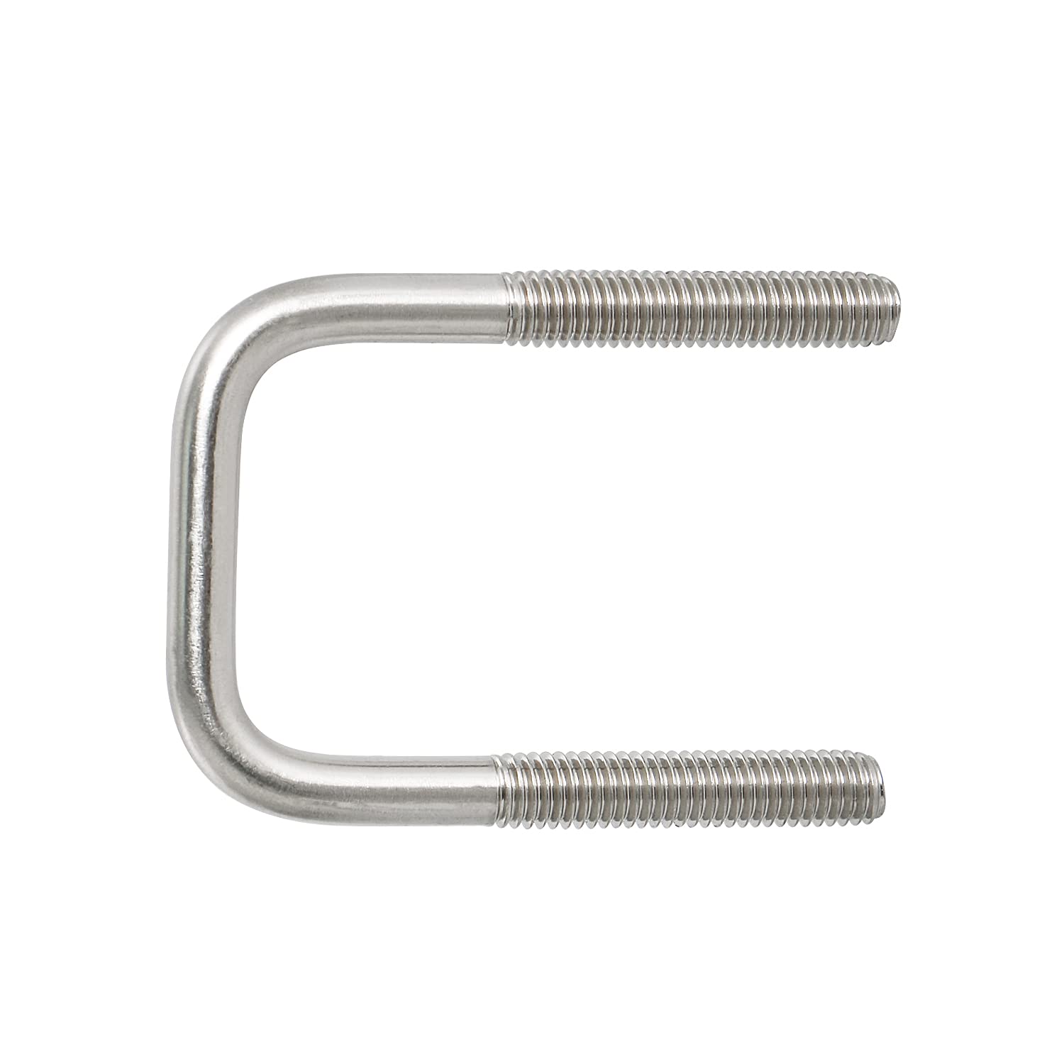 Square U-Bolts 1.18(30mm) Inner Width M6 Thread 304 Stainless Steel Silver with Plates Nuts Flat Washers for CarRVTrailer Bumper, 4Pcs, M6x30x60mm
