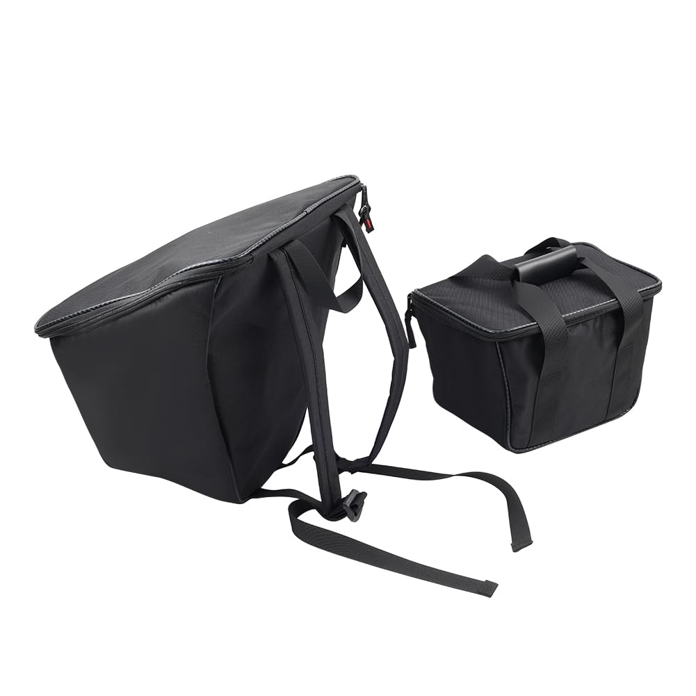 GZYF 2 Pcs Cargo Bag Front Storage Luggage Bag Large+ Small Nylon and Leather for Can Am Spyder RT/RT-L/RT-S 2020+