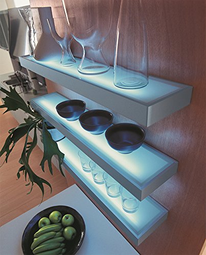 LED Glasbodenleuchte MEMPHIS in Edelstahloptik 600 mm mit Schalter
