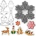 17 Pz Formine Biscotti Natalizie 3D, Biscotti Natalizi Stampi in Acciaio Inossidabile, Formine per Biscotti Fiocchi di Neve, 3D Stampi Biscotti Natale per Biscotti Stampo da Cucina Accessori Natale