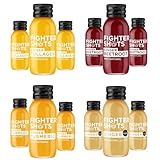 Paquete de Inmunidad Mixto de Fighter Shots 12 piezas | Jengibre, Cúrcuma, Colágeno, Remolacha | Fortalece el Sistema Inmunológico | Es un energizante perfecto para tus mañanas/post