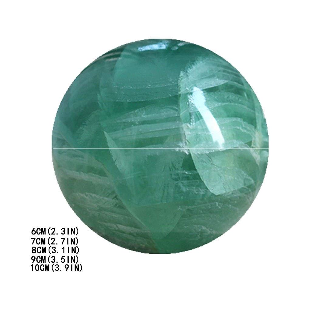 Bola de Cristal (en la Magia Occidental) Natural Verde Bola de Cristal Agrietado Oficina Auspicioso Feng Shui de la Bola de la Bola de Piedra Talla Pulido Regalo de los Ornamentos Bola