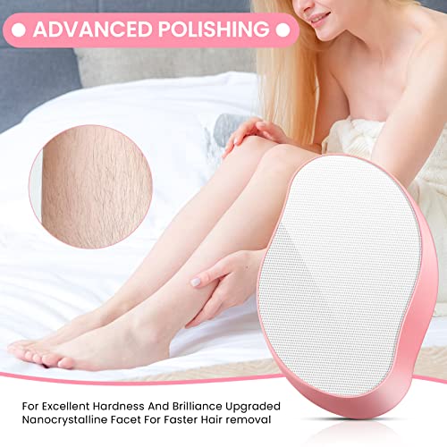 Cable4U Crystal Hair Eraser For Women And Men, Reusable Crystal Hair Remover Magic Painless Exfoliation Hair Removal Tool, Magic Hair Eraser For Back Arms Legs (Pink) #TOP2