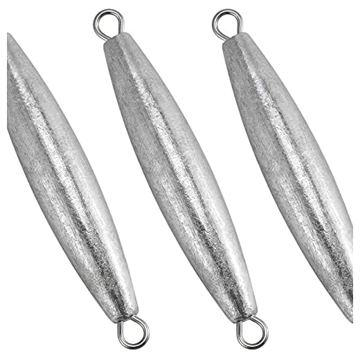 Dr.Fish 5 Pack Trolling Sinker Fishing Sinker Vertical Lead Double Ring Inline Lead Fishing Weight 1oz-8oz 5pcs Bottom Fishing Fresh Water