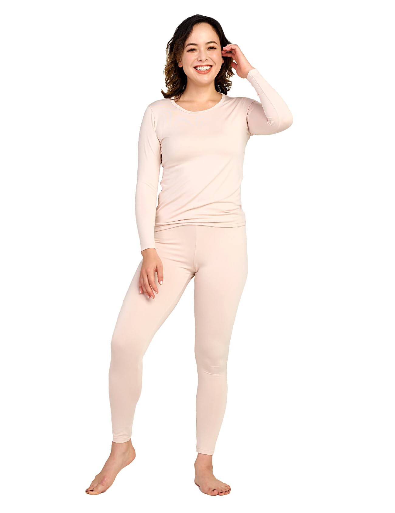 LAPASA Completo Termico Donna Fodera in Micropile Calore Base L17 - Abbigliamento Intimo Invernale Maglietta Pantaloni Calzamaglia Tuta Sci Trekking