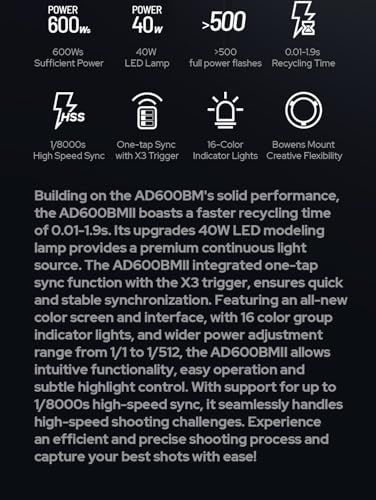 Image of Godox AD600BM II AD600BMII AD600 BM II Bowens Mount 600Ws Outdoor Flash