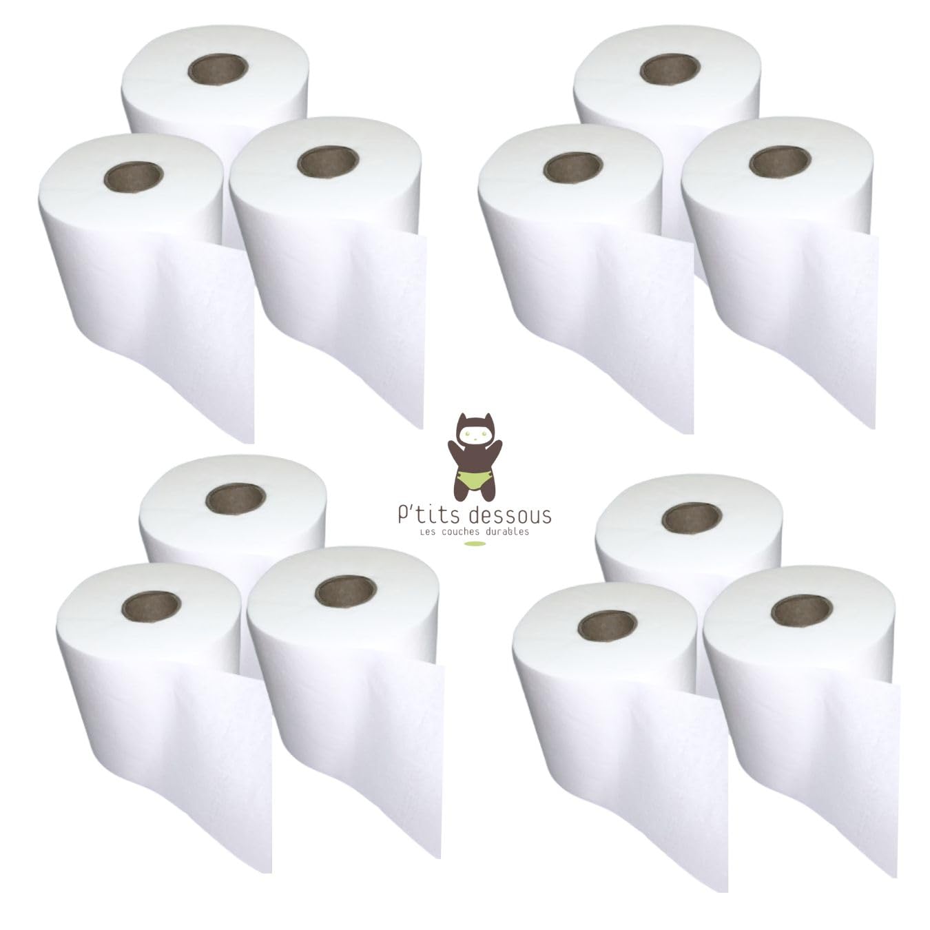 12 Rouleaux de voiles de protection jetables biodégradables couches lavables - 1200 voiles