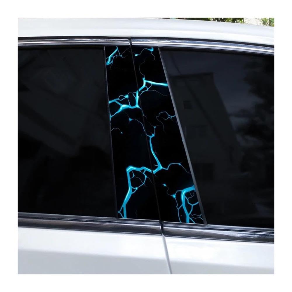 Decorative Items 2pcs Lightning Cool Car B-Pillar Stickers Cover Scratches(H)