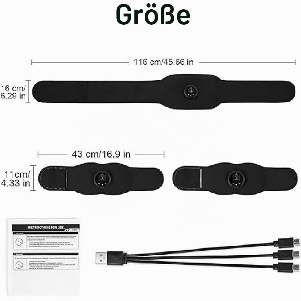 Apeborn Next Gen Ultra Muscle Fitness AB Belt,EMS Bauchtrainer Trainingsgerät,Tragbarer Aufladung Bauchmuskeln Stimulationsgerät mit 12 Modi 19 Intensitäten,Bauchmuskeltrainer für Männer & Frauen