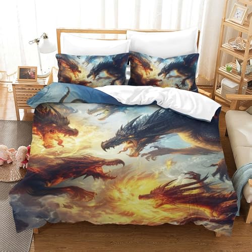 Housse de couette aigle 140x200cm pour chambre d'enfant et ado - 2