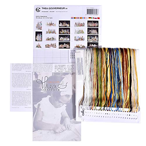 Image of Thea Gouverneur - Counted Cross Stitch Kit - St. Petersburg - Aida - 18 Count - Embroidery Kit for Adults - DMC Embroidery Threads and Other Cross Stitch Supplies Included - 430A