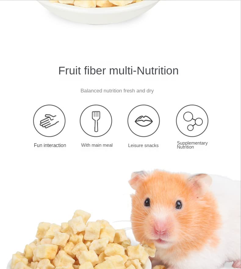 JONSANTYGFRY Cibo per criceti Snack per animali Pellet di mela per piccoli animali roditori