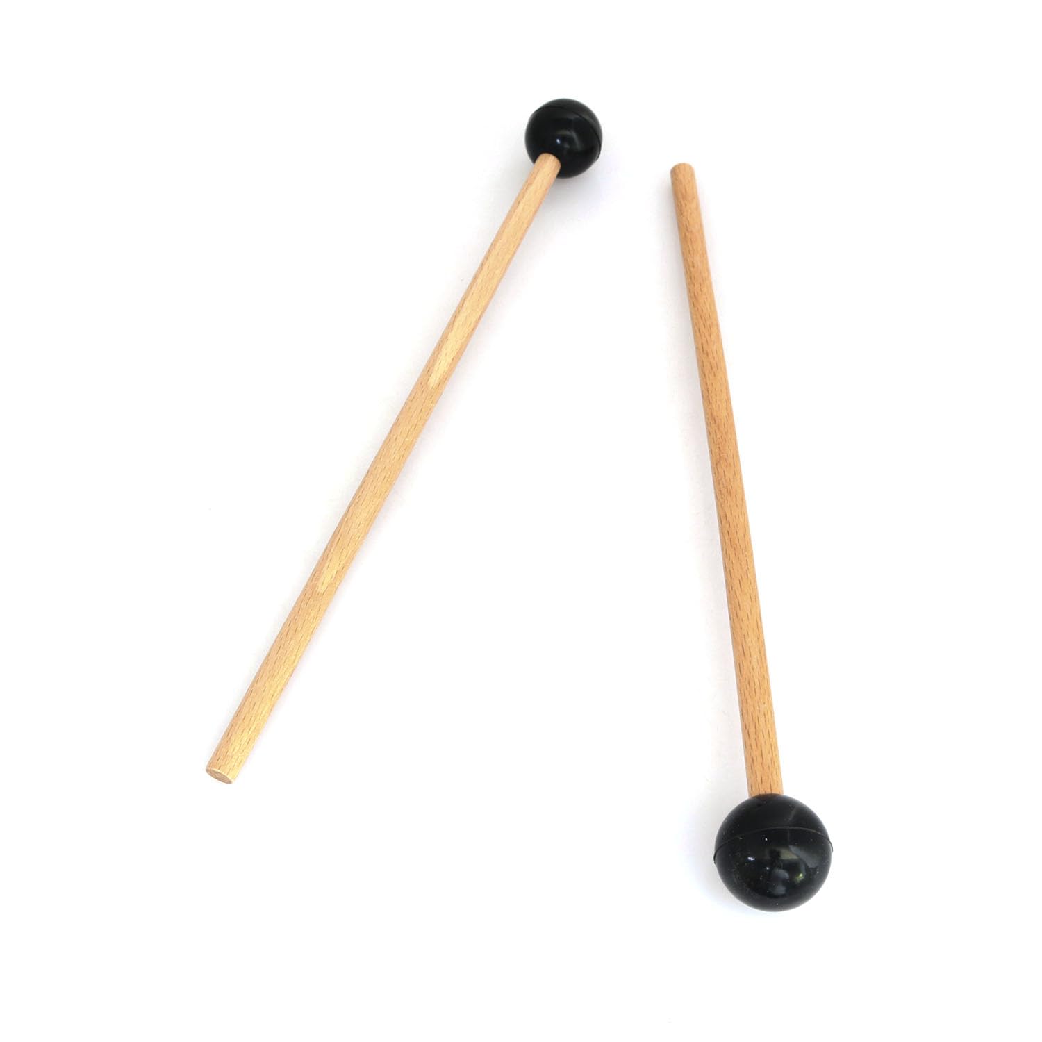 heyous 2 Pairs 25x2.2cm Ethereal Drum Hammer Accordion Mallets Wooden Handle Rubber Bell Mallets Percussion Instruments Suitable for Steel Tongue Drums Tambourine Timpani Xylophone