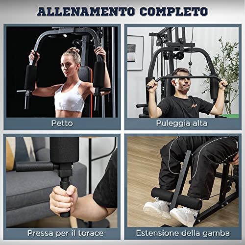 HOMCOM Palestra Multifunzione per Allenamento a