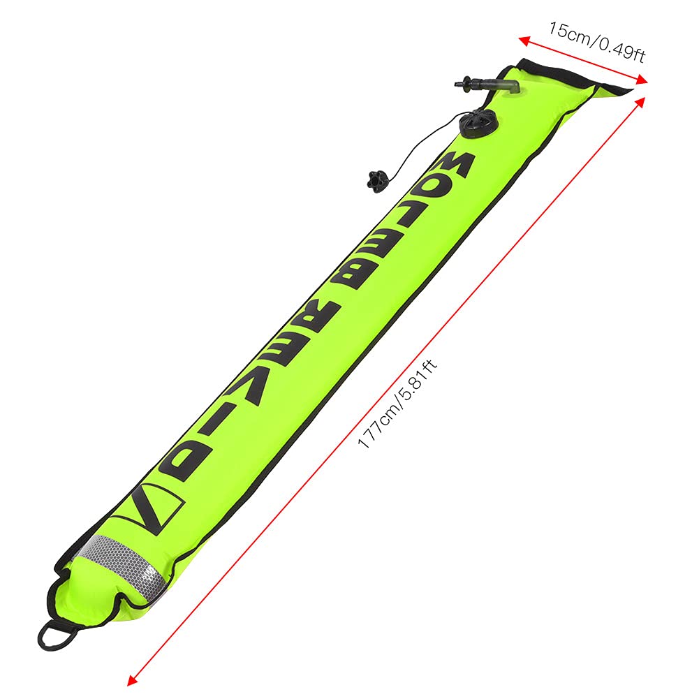 XHIKOWAT Diving Signal Tube Diving Accessories Explosionproof Marker,for Diving,for Diving Safety (Fluorescent Yellow),Diving