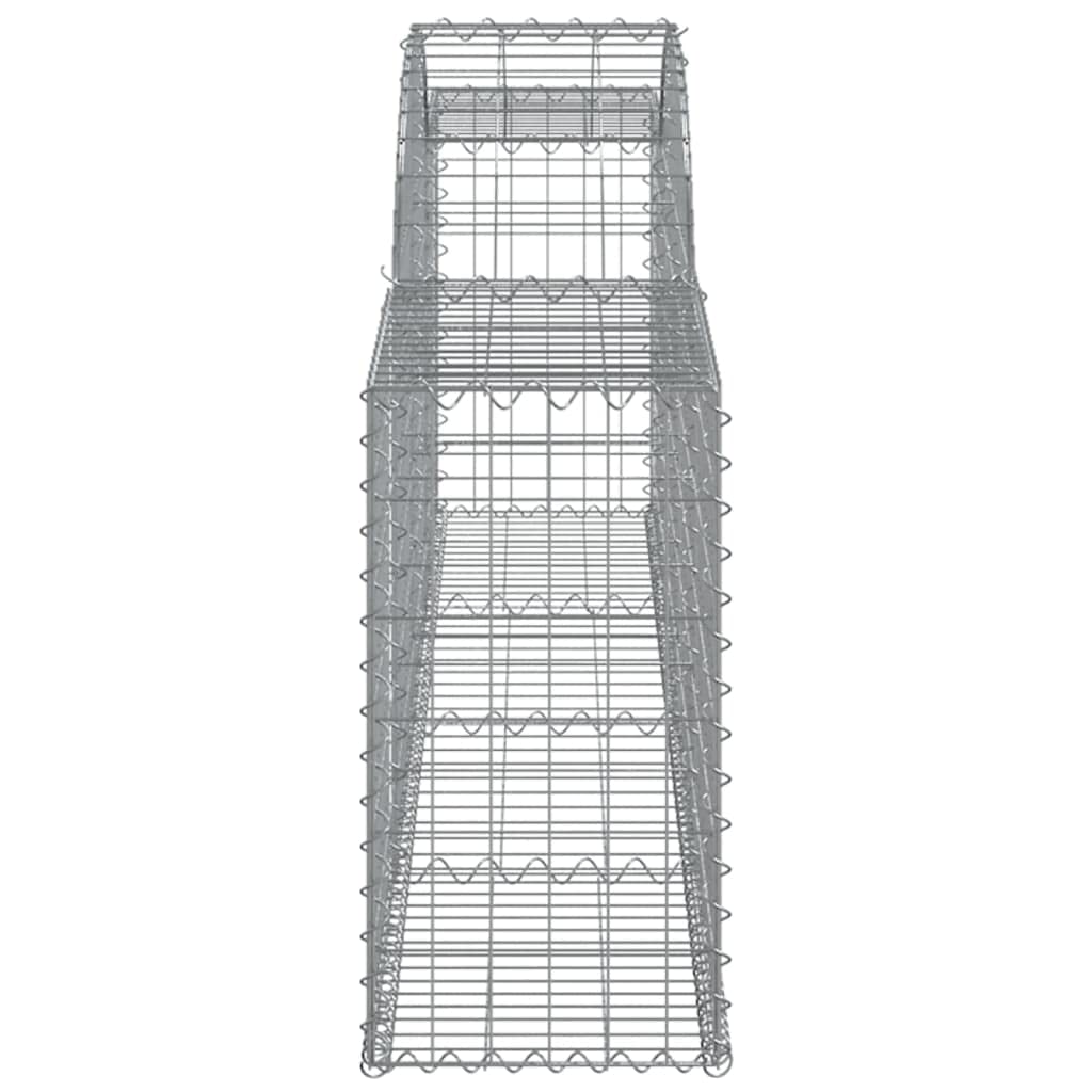 Gavión con arco alto, 300 x 30 x 60/80 cm, hierro galvanizado