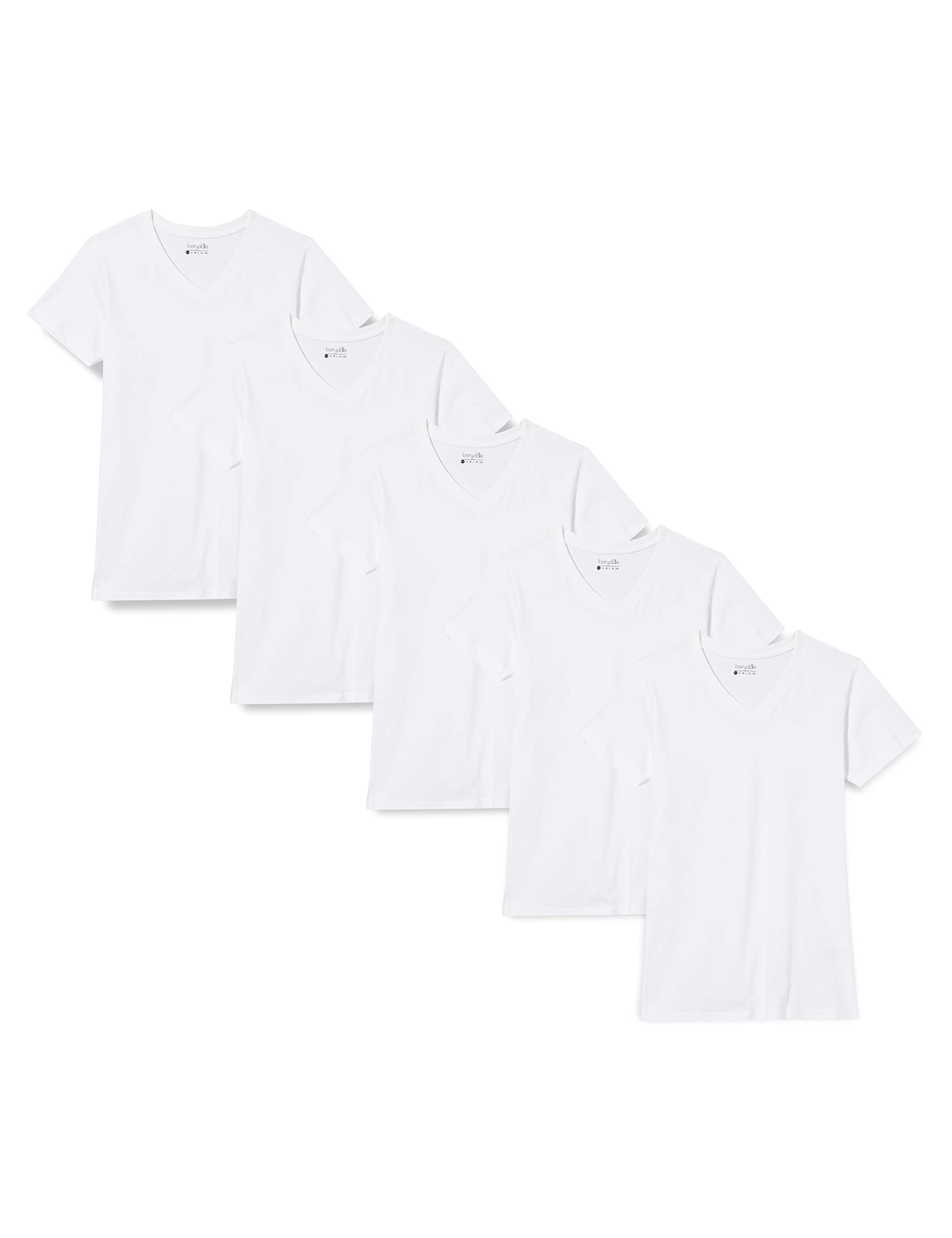berydale Damen Bd158 T-Shirt (5er Pack)