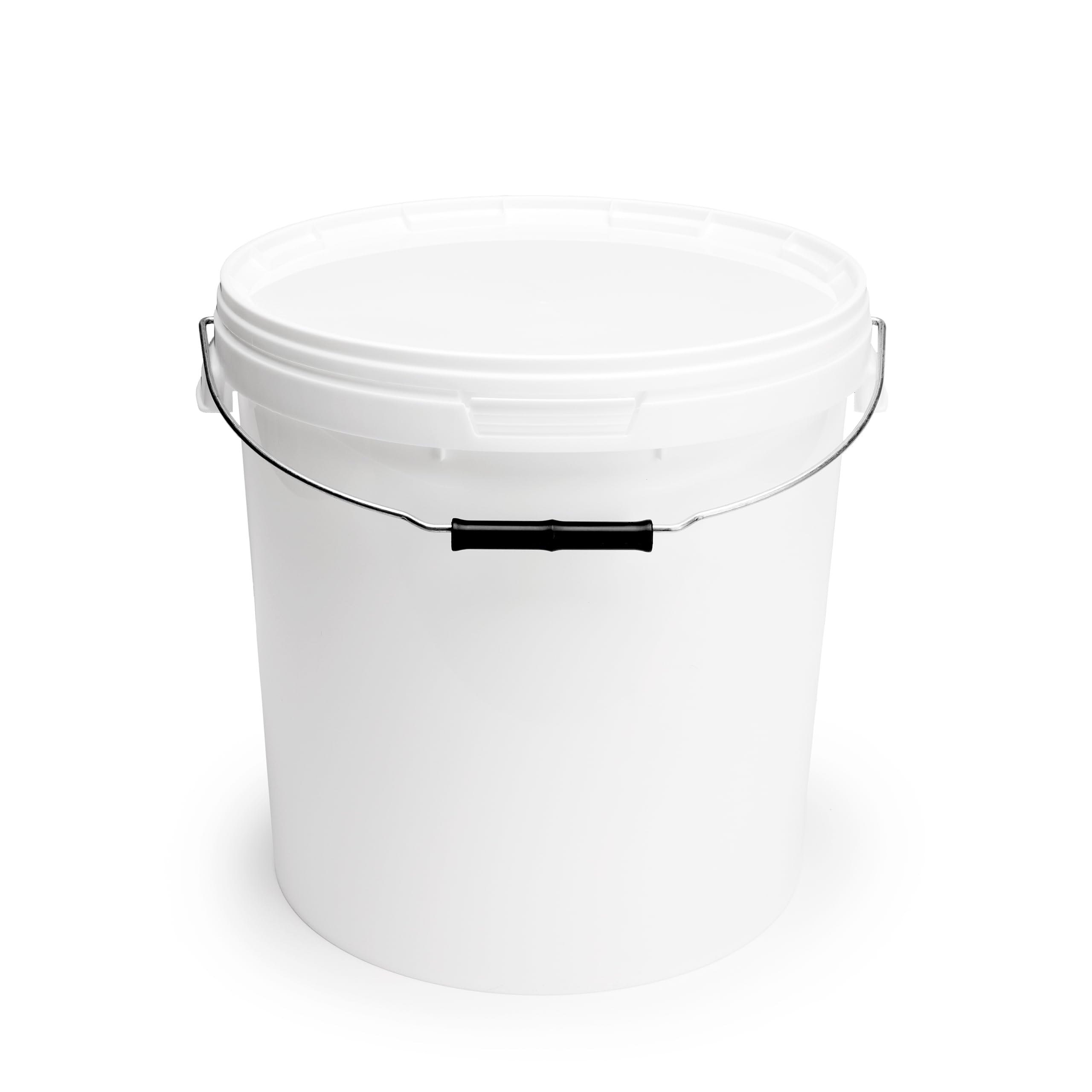 Garronda Cubos con Tapa 20L Pack de 20 para Alimentos GD-0116 Blanco | Cubo resistente con tapa para almacenar productos alimenticios y químicos; práctico para hogar, industria, taller y almacén