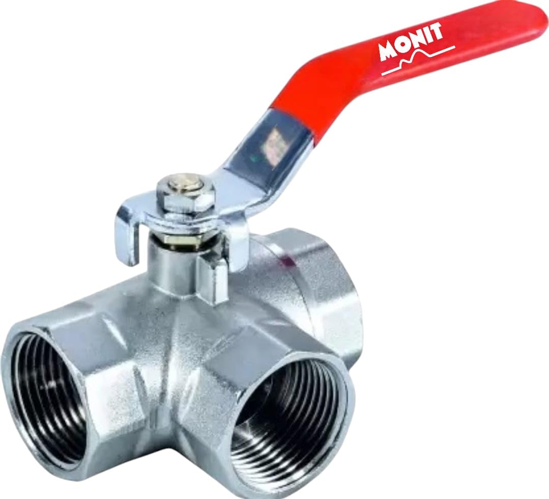MONIT Three Way Ball Valve Premium Forged Brass, Three Way Ball Valve Nickel Plated - 15 MM (1/2" INCH)-image-40