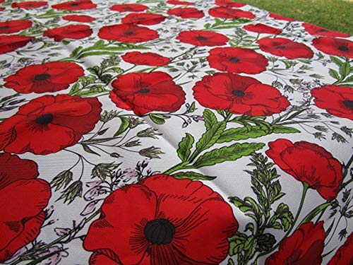Pago Poco Nappe rectangulaire anti-taches, motif coquelicot hydrofuge, toutes les tailles disponibles 2021