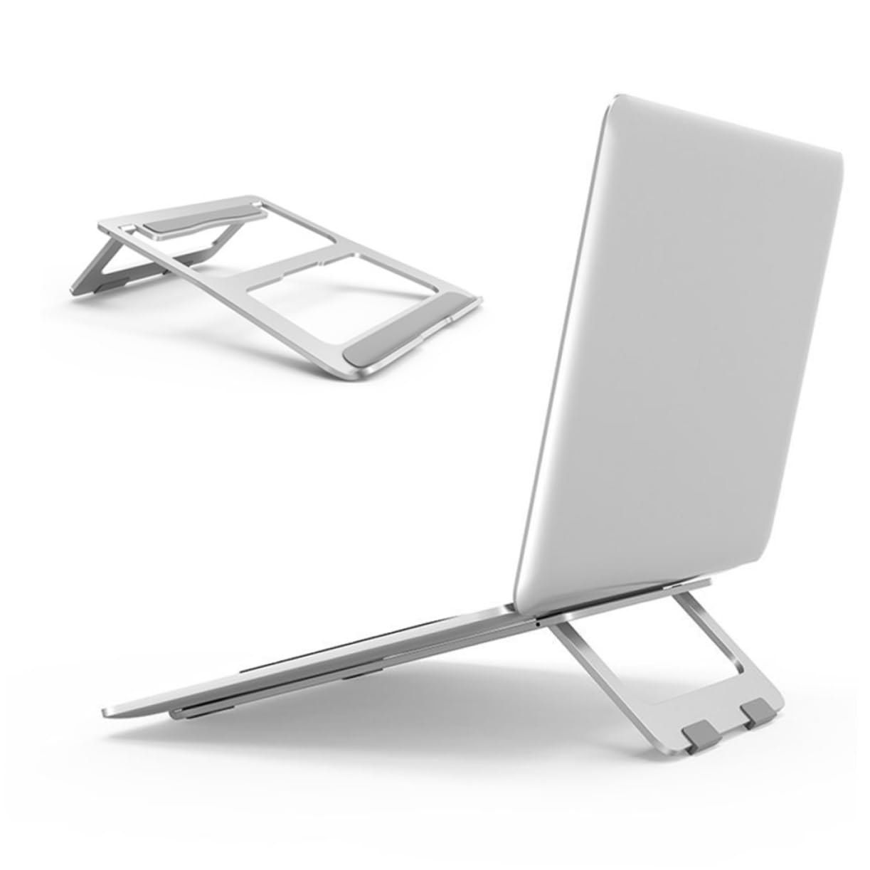 NUOBESTY Soporte Plegable para Laptop de Aleación de Aluminio Elevador Ventilado Compatible con Portátiles para Oficina y Hogar