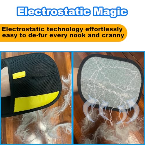 Pet Hair Removal Gloves for Cats Dogs, 2026 Upgraded Electrostatic Reusable Magic Cat Dog Fur Brush, Effortless Pet Hair Remover Mitt Tool for Furniture, Carpet, Clothes, Couch (1pcs-Black) - Image 4