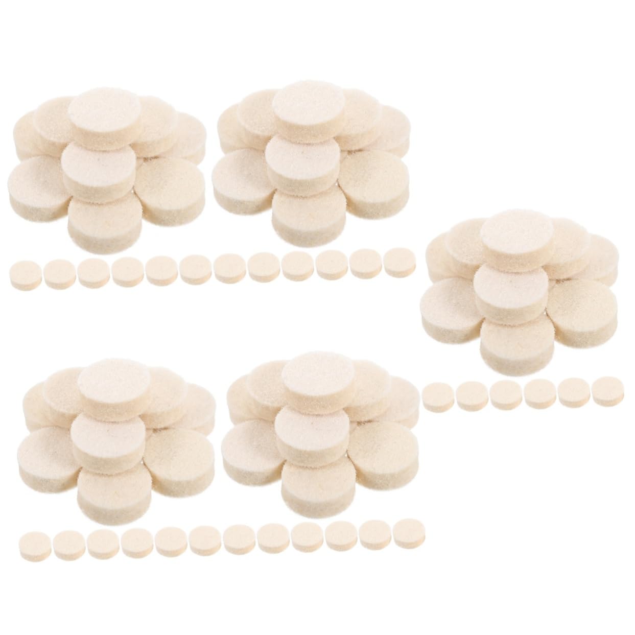 PRETYZOOM 5sets Wool Polishing Pad Buffing Wheel Set Jewelry Polishing Kit Rotary Tool Attachments Wool Polisher Wheel 100pcs*5