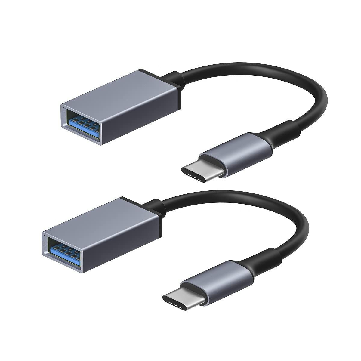 sunshot 2 Pack USB C to USB 3.0 Adapter, Type-C to USB,Thunderbolt 3 to USB Adapter OTG Cable for iPhone 15/15 Pro/15 Plus/15 Pro Max, MacBook Pro/Air, Galaxy S20 etc.