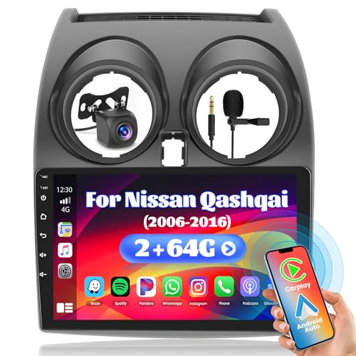 Écran pour Nissan Qashqai J10 transformant vos trajets en famille avec Carplay sans fil