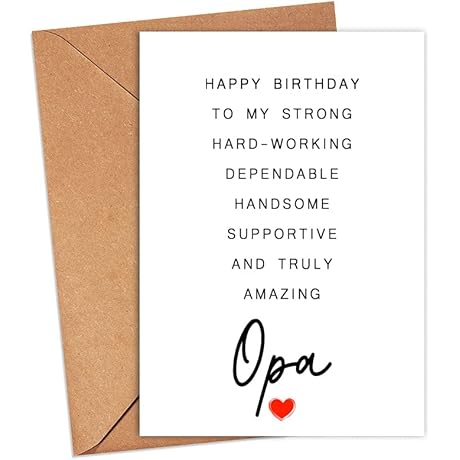 Opa Card: The Perfect Father's Day Keepsake