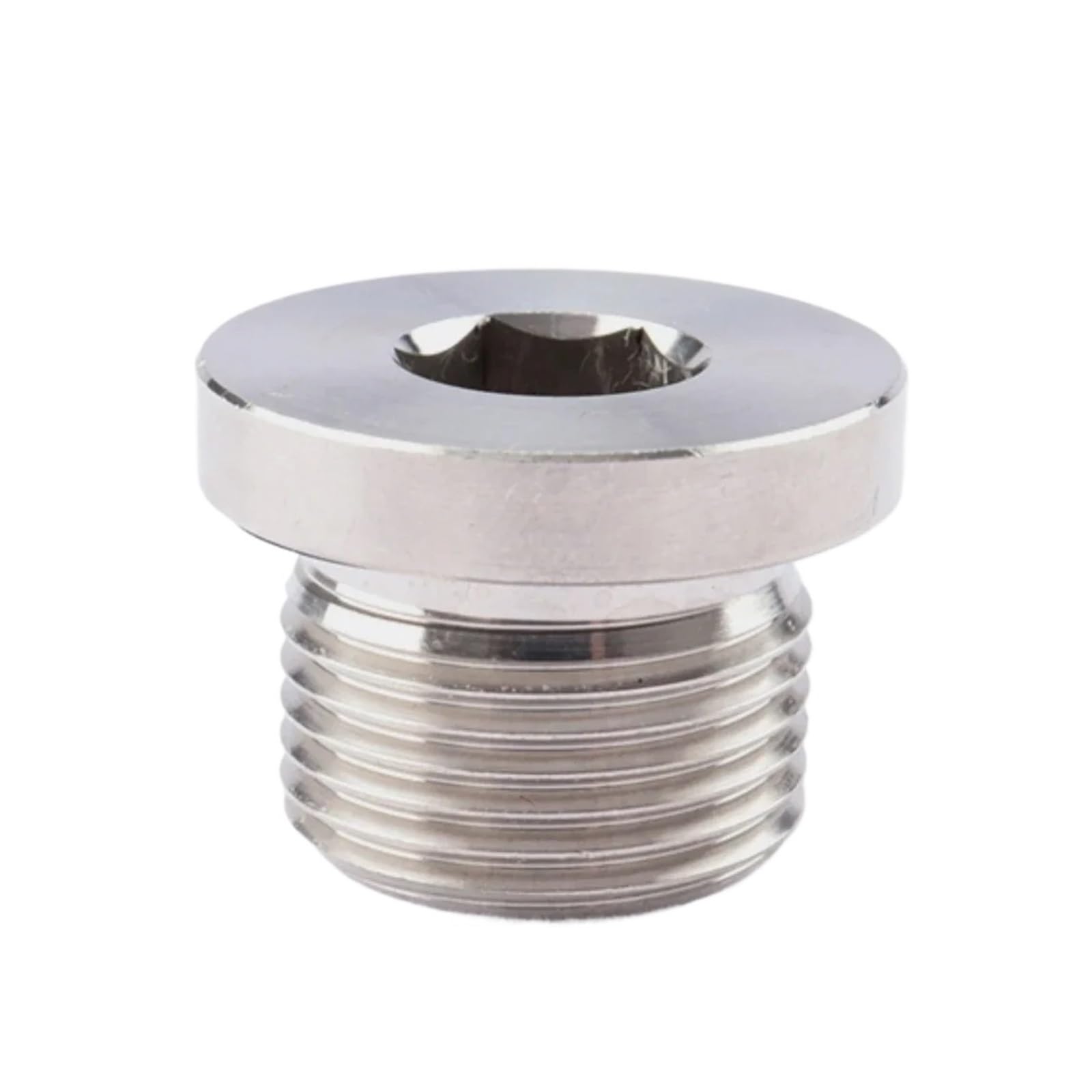 BALYDLUL 1pcs 1/8" 1/4" 3/8" 1/2" 3/4" 1" -1-1/2" Male Countersunk Flange Hex Square End Plug Cap 304 Stainless Steel Pipe Fitting(Inner Hex Flange,BSPP SS304)