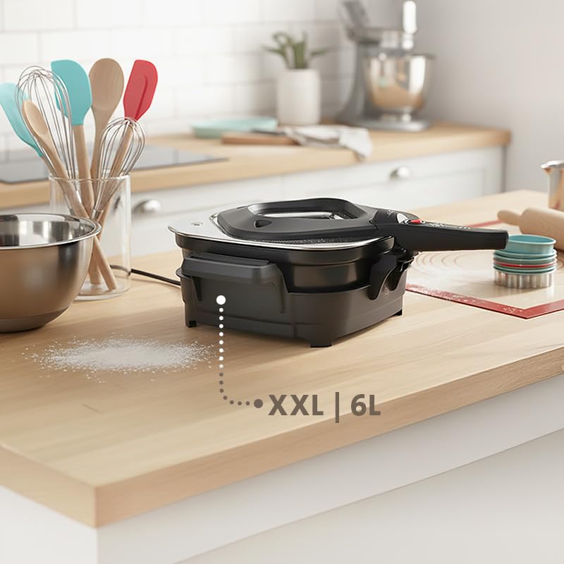 ETA Elektrischer Back- und Grilltopf Pecenka Sweet Family 6 L I Multifunktionskocher zum Kochen, Backen, Schmoren & Überbacken inkl. Backzubehör I Antihaft-Topf I 560 W