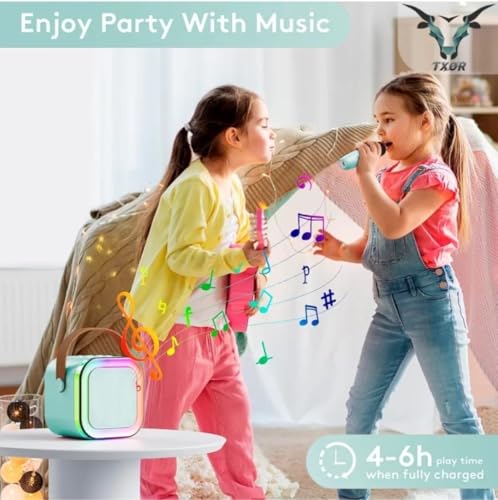Image of PerfX Wireless Karaoke Speaker with Microphone | Portable Bluetooth Speaker for Singing & Gifting with Voice Changer | Upto 8+ Hours of Playback | Bluetooth v5.3, SD Card & AUX in
