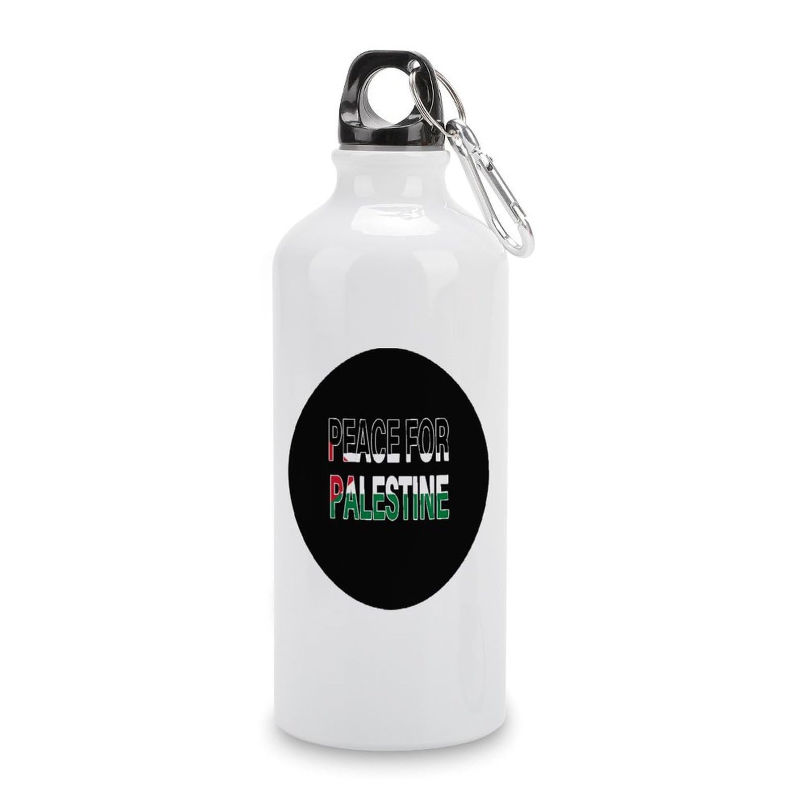 Peace for Palestine Water Bottles Palestine National Flag Aluminum Water Bottle 20 OZ Portable Cycling Water Bottle for Riding Camping Sports Workouts