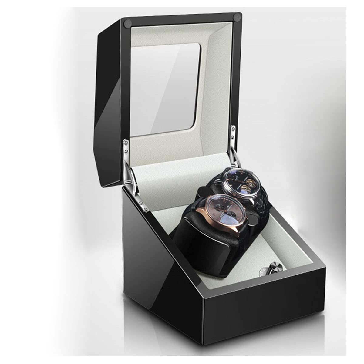 QUSYZD Watch Winder for Automatic Watches, Watch Winders with Silent Motor, a Great Gift for Your Family, Lovers and Friends,White Us-A