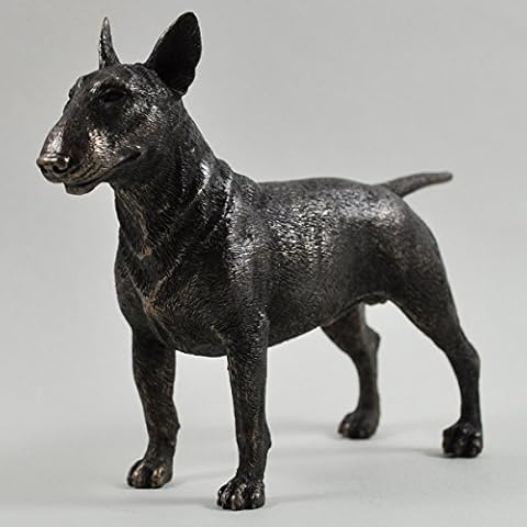 Fiesta Studios Bull Terrier Dog Small Cold Cast Bronze Statue Sculpture Pets Gift Idea H11.5cm Cover