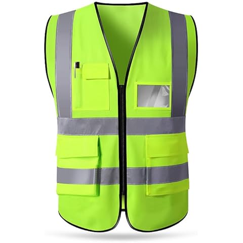 ROWAI Reflective Safety Vest Men Women Traffic Work High-Visibility Safety Vest Construction Vest For Cycling & Running 04 Cover
