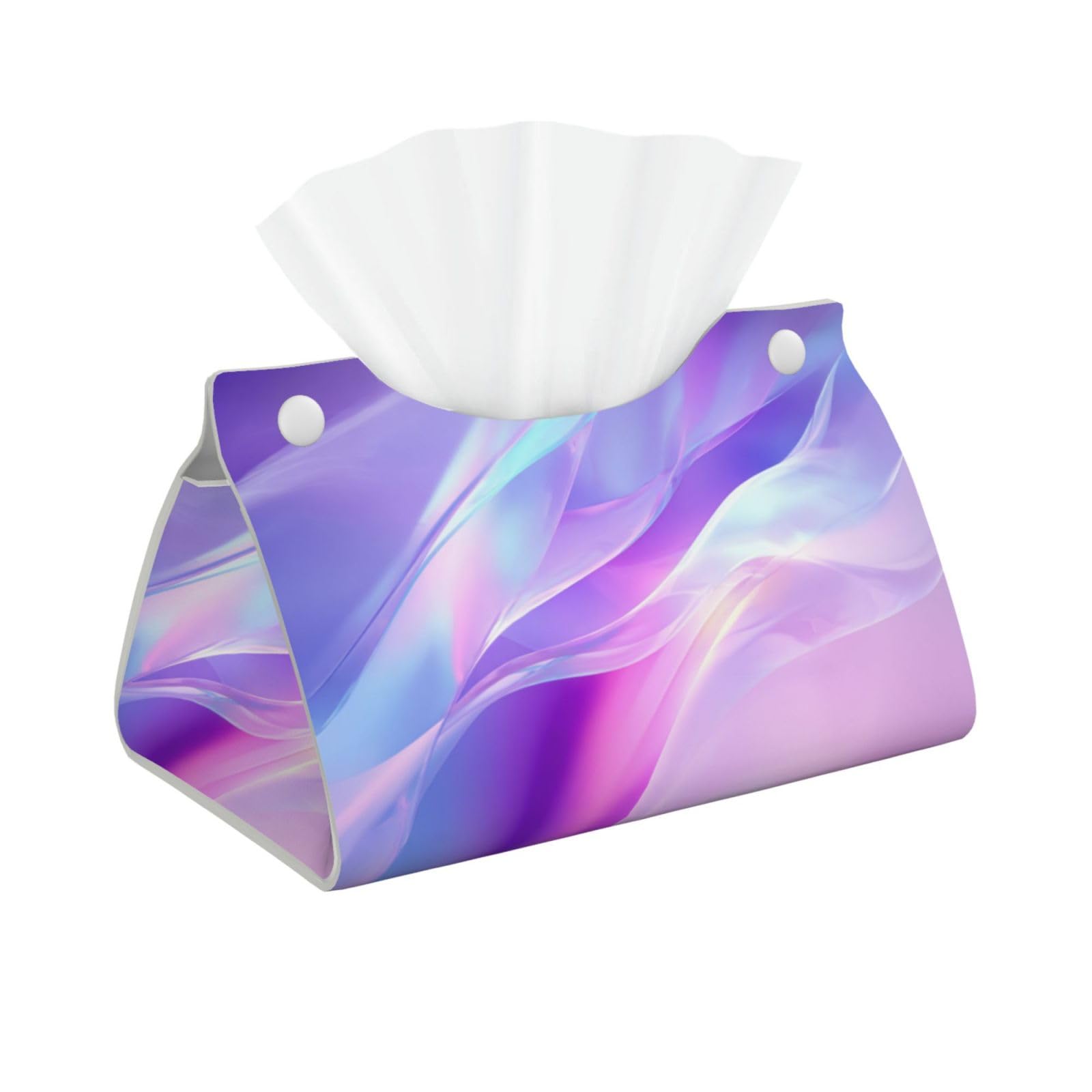Pastel Abstract Colors Tissue Box Cover Rectangle Pu Leather Tissue Box Holder for Car Bathroom Bedroom Desk Tabletop Decor