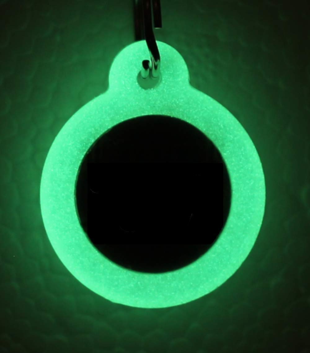 Double Sided Laser Etched Stainless Steel Pet ID Tag for Dog and Cat Engraved and Personalized 1" Round Shape (Silencer Only)