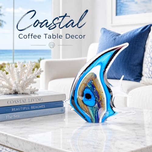 Figura Decorativa de Vidrio Azul Soplado a Mano miniatura 3